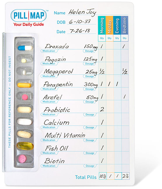 PillMap with Erasable Pen - PillMap Your Daily Guide