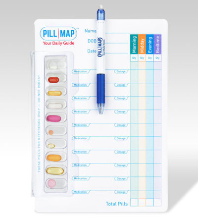 PillMap with Erasable Pen front side blank