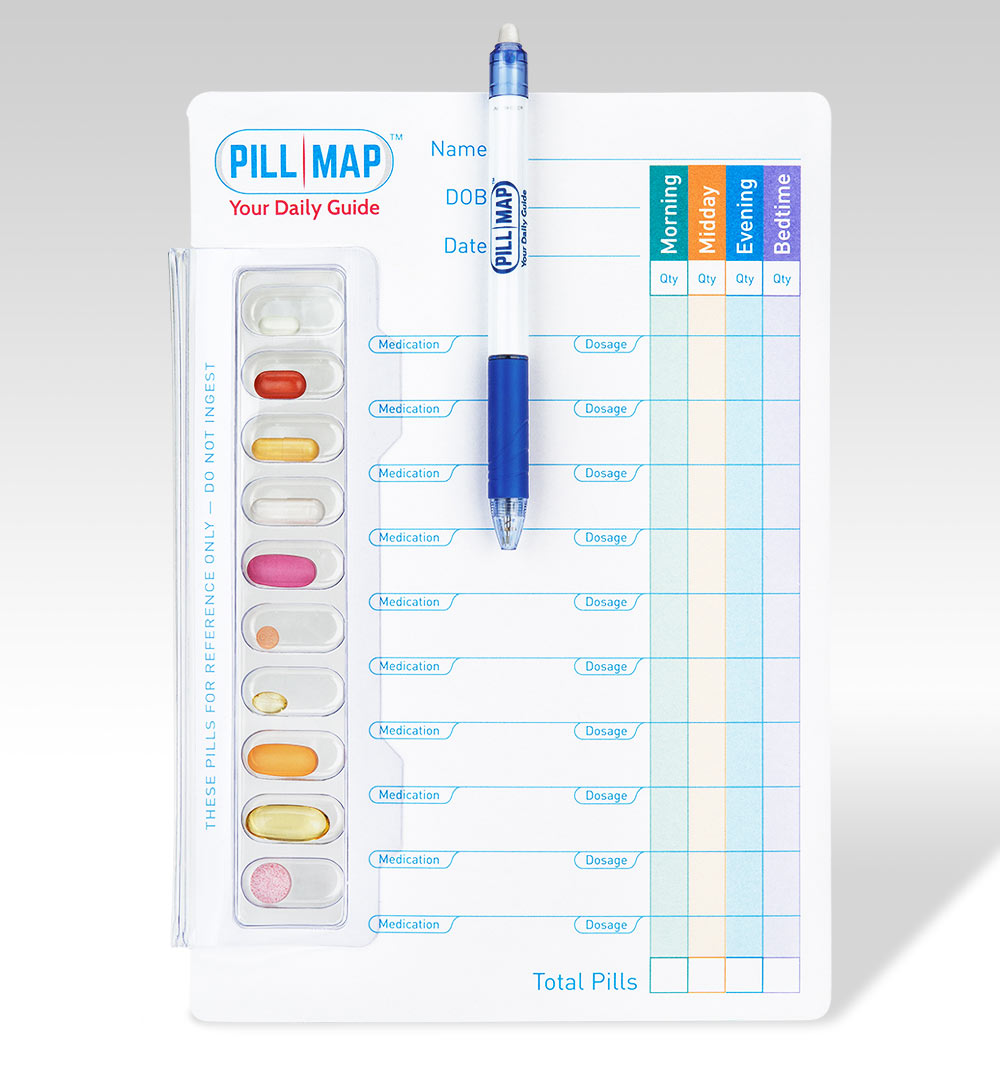 PillMap with Erasable Pen - PillMap Your Daily Guide